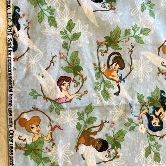 Disney FAIRIES TINKERBELL & FRIENDS FAIRY Flannel Fabric - Picture 3 of 8